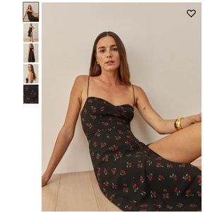 Reformation Juliette Cherries Midi Dress